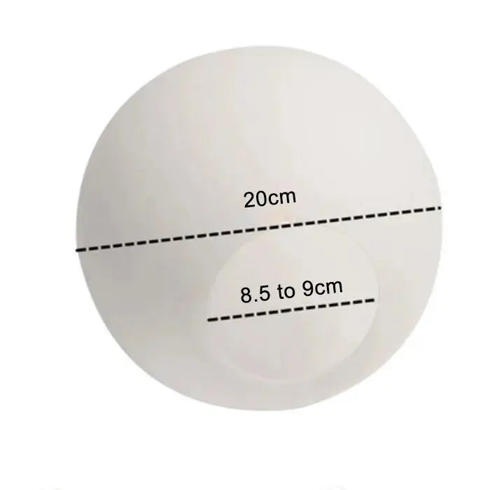 Accessoire - Abat-jour en Verre Blanc Laitonné Sphérique Lampa-dia