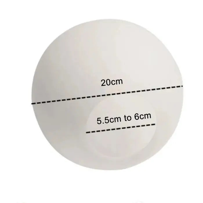 Accessoire - Abat-jour en Verre Blanc Laitonné Sphérique Lampa-dia