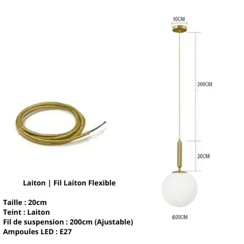 Lampe de Chevet "Perle de Lumière" - Élégance et pureté nordique Lampa-dia