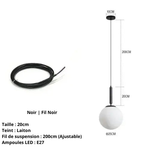Lampe de Chevet "Perle de Lumière" - Élégance et pureté nordique Lampa-dia