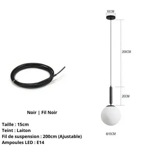 Lampe de Chevet "Perle de Lumière" - Élégance et pureté nordique Lampa-dia