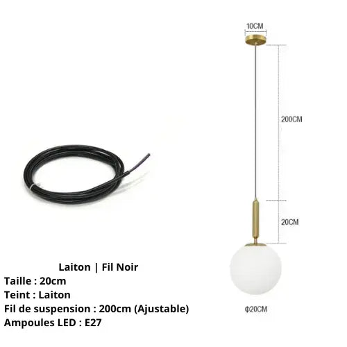 Lampe de Chevet "Perle de Lumière" - Élégance et pureté nordique Lampa-dia