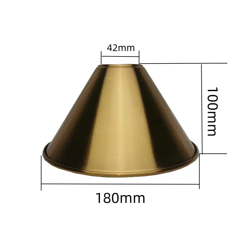 Lampe de chevet - Abat-jour de Lampe en Métal Industriel (Laiton Antique, Diverses Finitions, Trou de 42mm) Lampadia