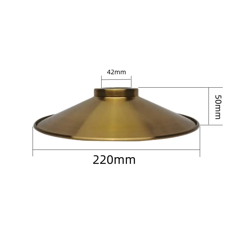 Lampe de chevet - Abat-jour de Lampe en Métal Industriel (Laiton Antique, Diverses Finitions, Trou de 42mm) Lampadia
