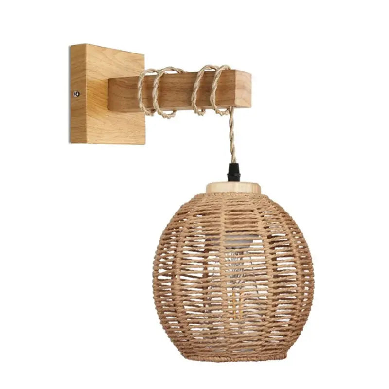 Lampe de chevet - Applique Murale Moderne en Bambou Lampa-dia