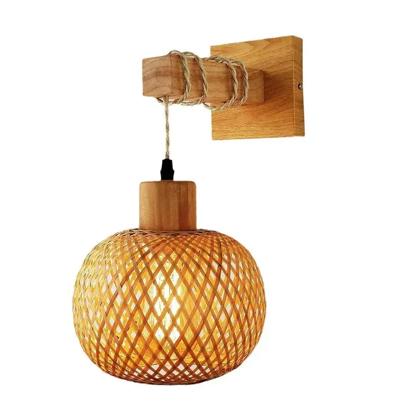 Lampe de chevet - Applique Murale Moderne en Bambou Lampa-dia