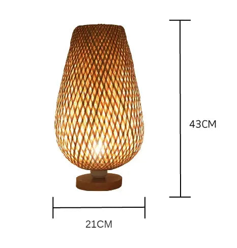 Lampe de chevet - Artisanale en bambou - Style vintage Lampadia