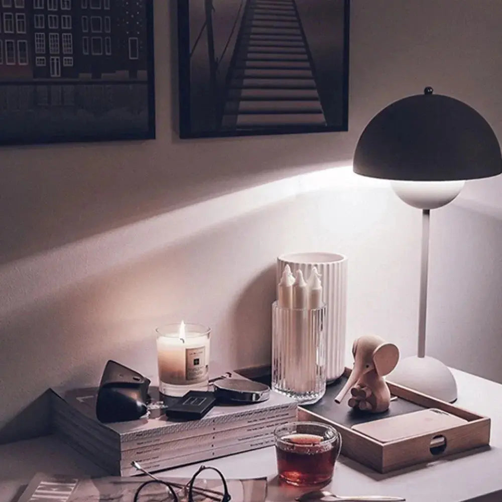Lampe de chevet Champignon LED - Tactile, 3 Intensités, Rechargeable USB, Design Moderne, Multi-Couleurs Lampadia