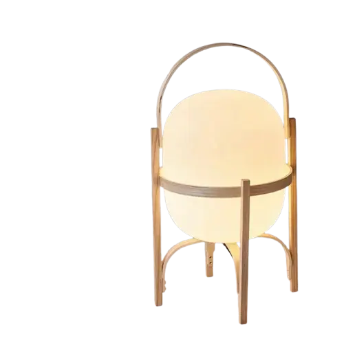 Lampe de chevet - Japonaise E27 en bois - Style minimaliste Lampadia