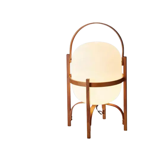 Lampe de chevet - Japonaise E27 en bois - Style minimaliste Lampadia