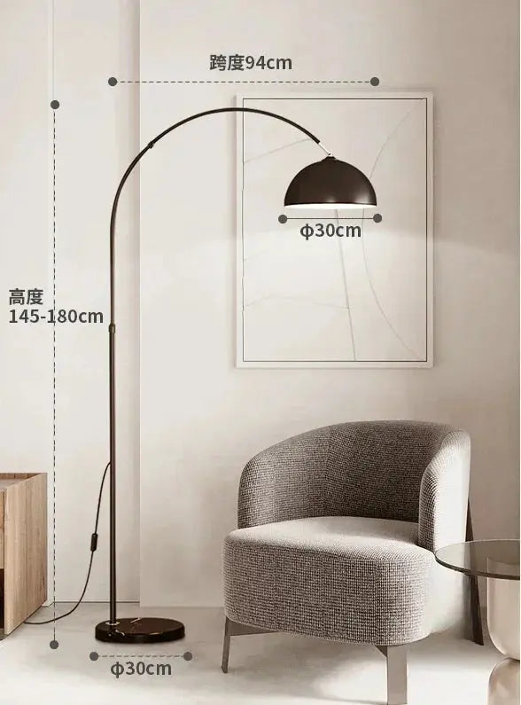 Lampe de chevet - Lampadaire Arc Moderne - Métal, E27, 11-15W, 220V, Multi-Couleurs Lampadia