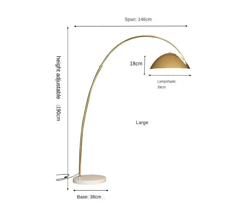 Lampe de chevet - Lampadaire arc nordique - Style moderne Lampadia
