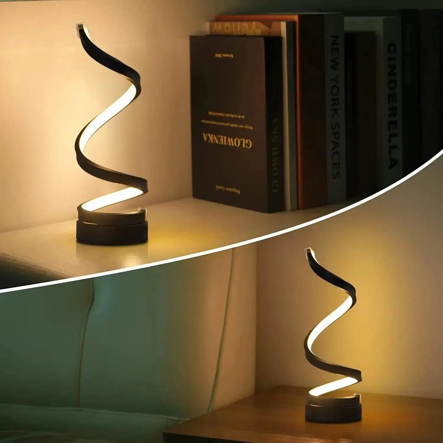Lampe de chevet Spirale LED Moderne - Design Original, 5V, USB, Décoration Intérieure Lampadia