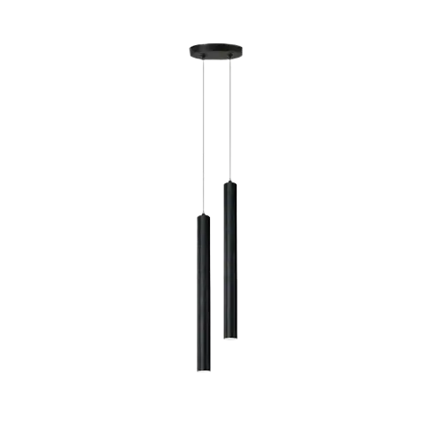 Lampe de chevet - Suspension Cylindrique LED Nordique - Aluminium, 5W, 3 Températures de Couleur, Noir, 90-260V Lampadia