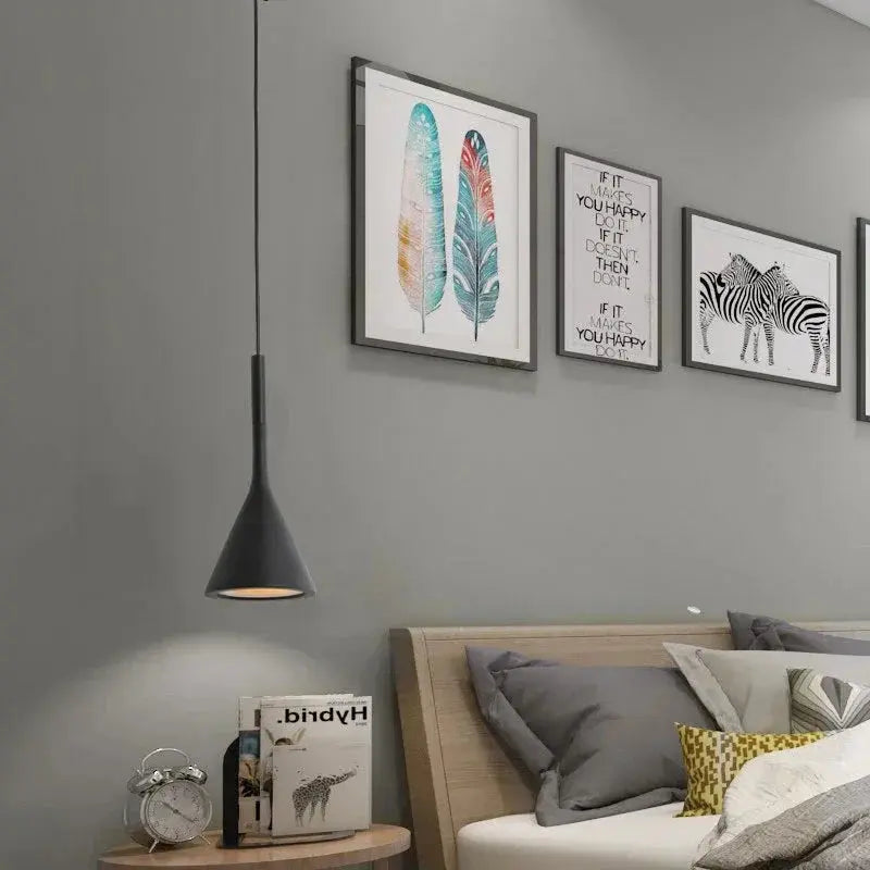Lampe de chevet - Suspension LED Conique Design Nordique Moderne, E27 Lampadia