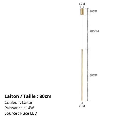 Lampe de chevet - Suspension LED Linéaire Moderne - Minimaliste Lampadia