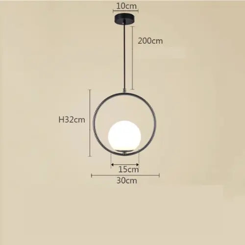 Lampe de chevet - Suspension LED Moderne - Design Géométrique, E27) Lampadia