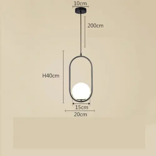 Lampe de chevet - Suspension LED Moderne - Design Géométrique, E27) Lampadia