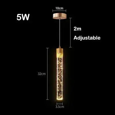 Lampe de chevet - Suspension en Cristal - Design Moderne Lampa-dia