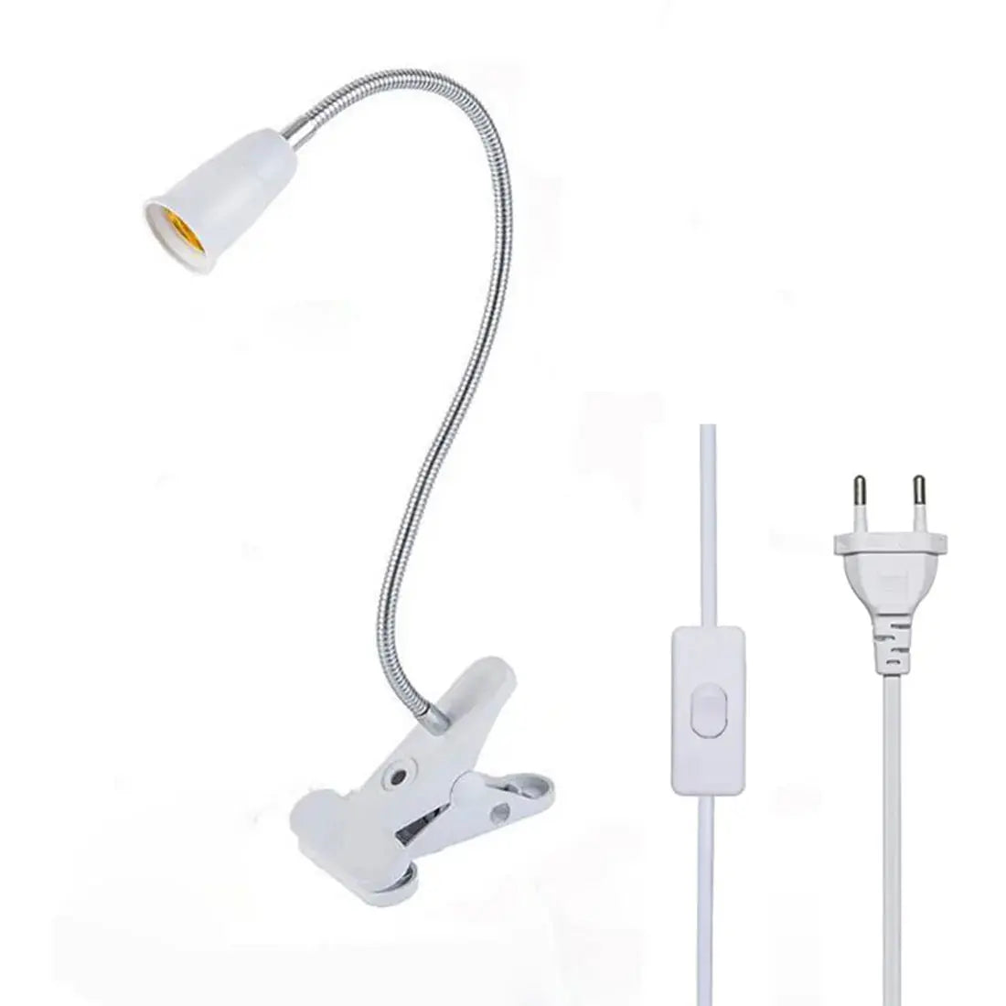 Support de Lampe de Bureau Flexible à 360 Degrés - Clip, Col de Cygne, E27 Lampadia