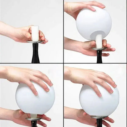 Accessoire - Abat-jour en Verre Blanc Laitonné Sphérique Lampa-dia
