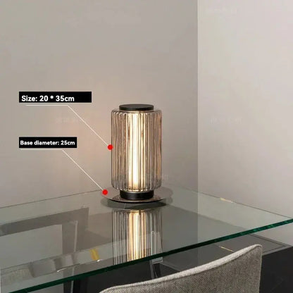 Lampadaire Design Italien - Verre Fumé/Blanc Laitonné Lampa-dia