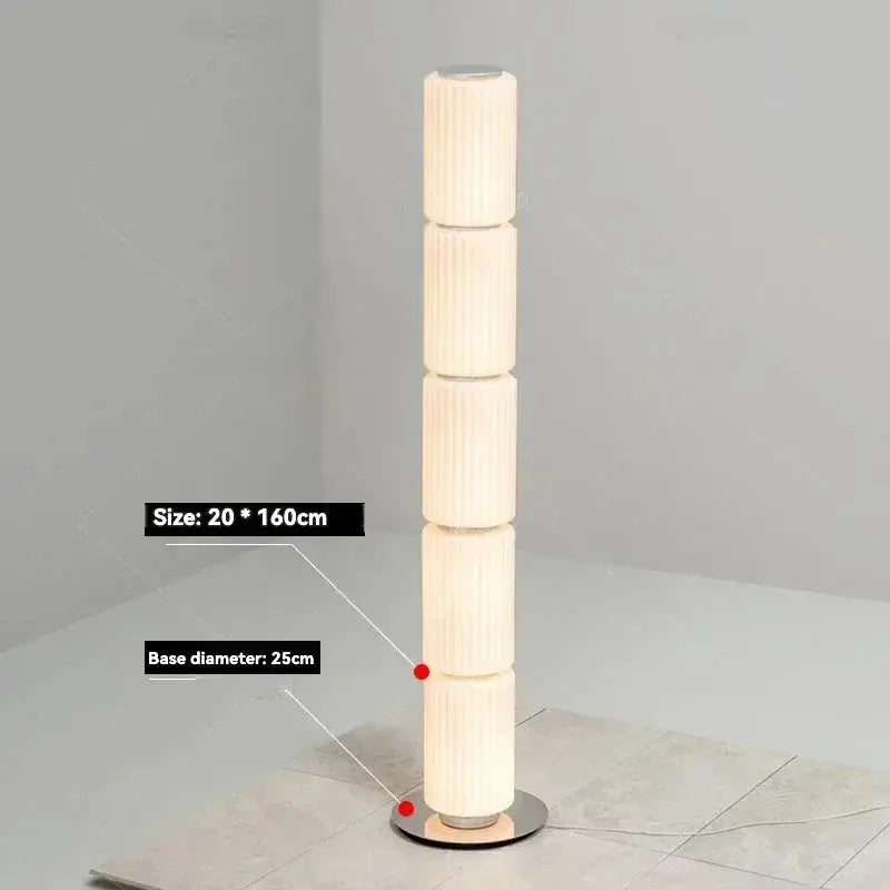 Lampadaire Design Italien - Verre Fumé/Blanc Laitonné Lampa-dia