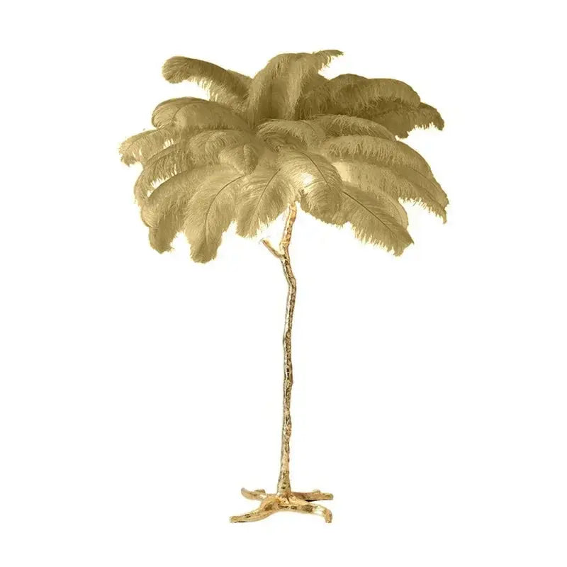 Lampadaire en Plumes d'Autruche - Luxe Nordique, Décoration Intérieure Lampa-dia