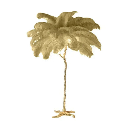 Lampadaire en Plumes d'Autruche - Luxe Nordique, Décoration Intérieure Lampa-dia
