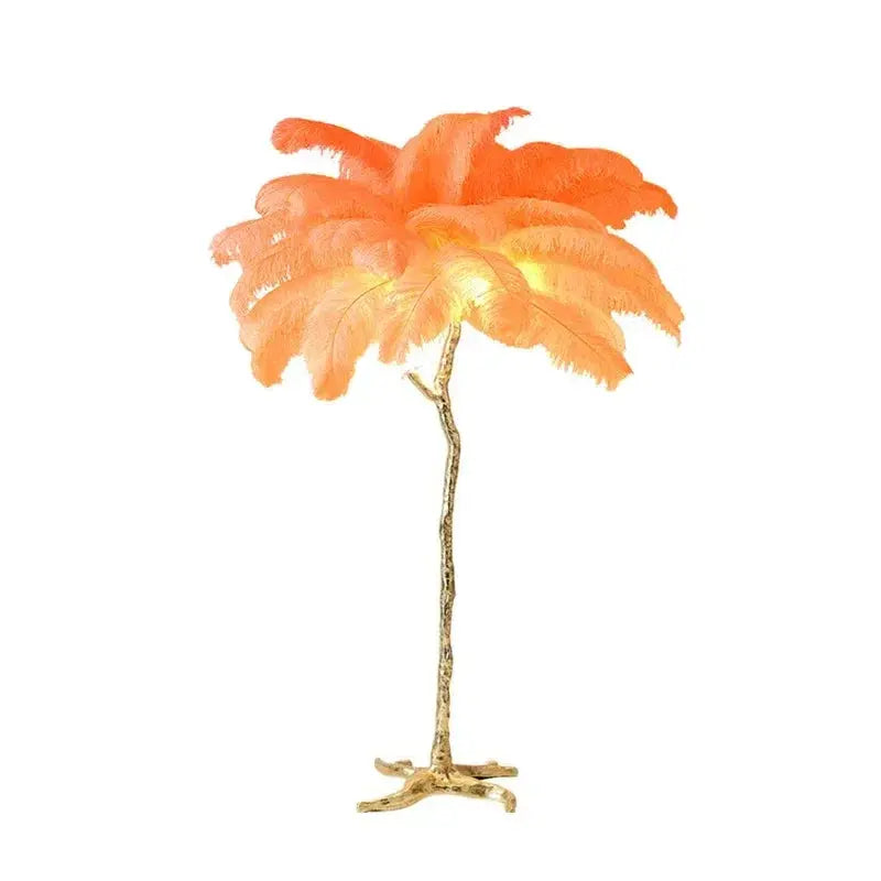 Lampadaire en Plumes d'Autruche - Luxe Nordique, Décoration Intérieure Lampa-dia