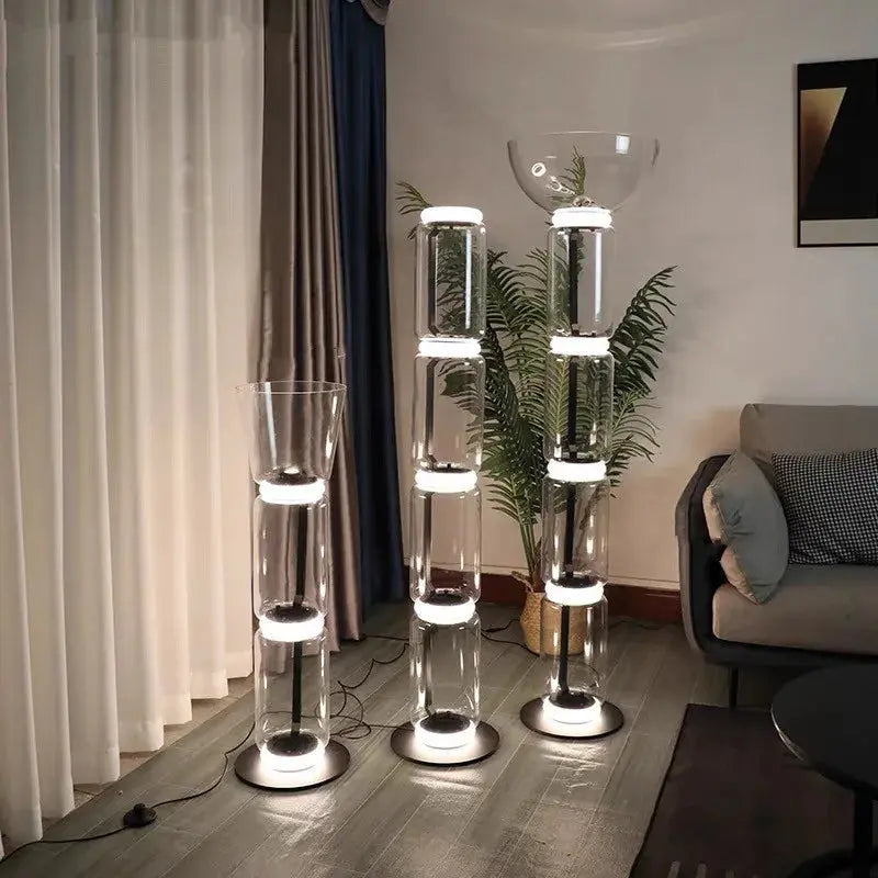 Lampadaire en Verre Lourd - Réplique de Lampe Design Italien Lampa-dia