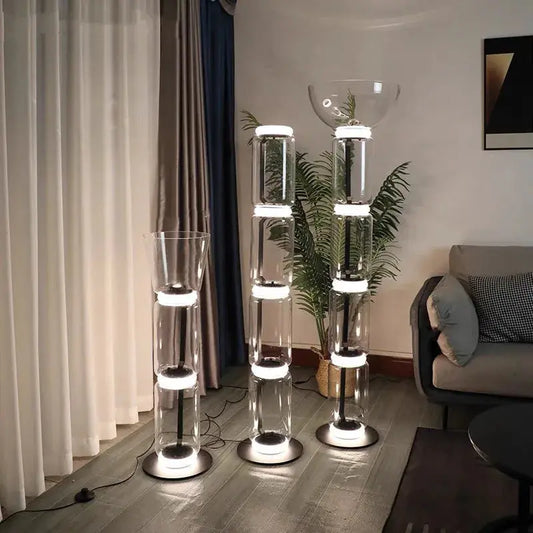 Lampadaire en Verre Lourd - Réplique de Lampe Design Italien Lampa-dia