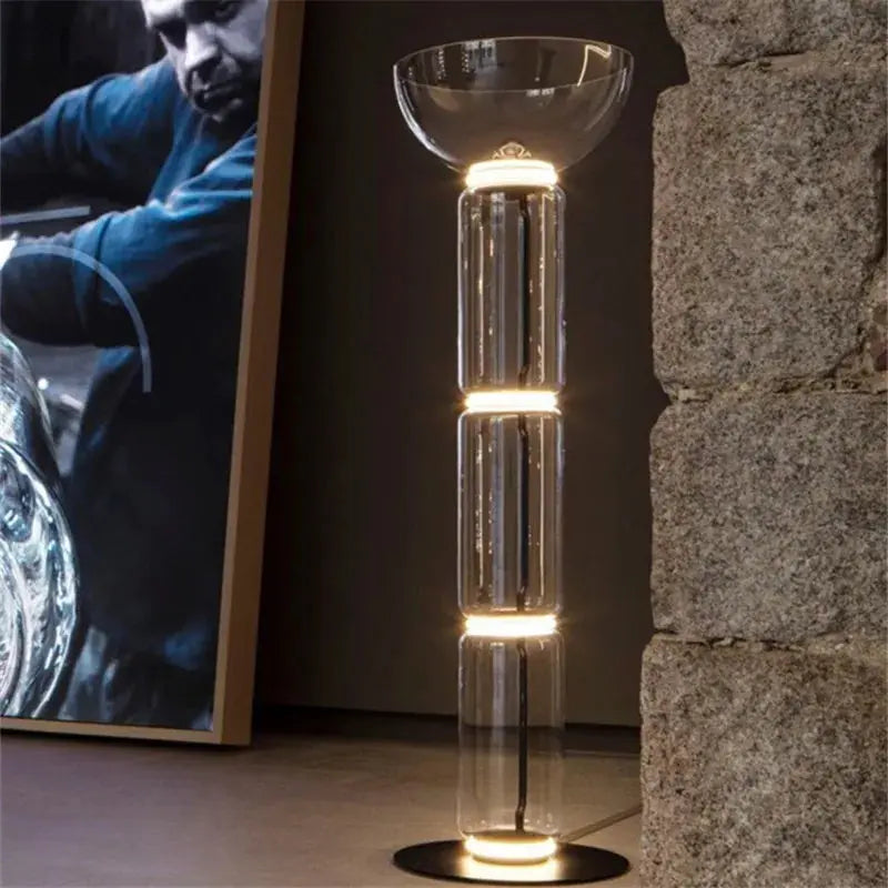 Lampadaire en Verre Lourd - Réplique de Lampe Design Italien Lampa-dia