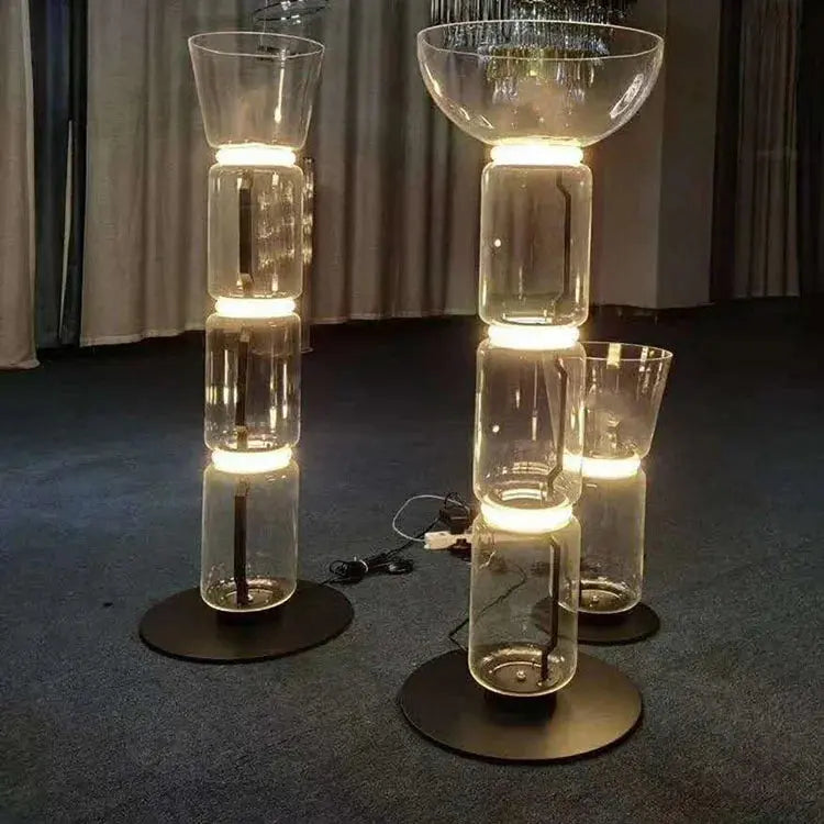 Lampadaire en Verre Lourd - Réplique de Lampe Design Italien Lampa-dia