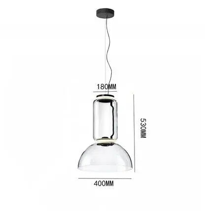 Lampadaire en Verre Lourd - Réplique de Lampe Design Italien Lampa-dia