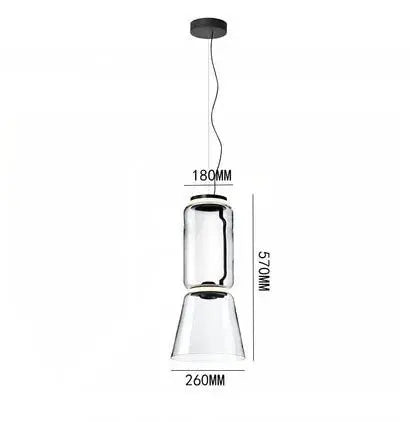Lampadaire en Verre Lourd - Réplique de Lampe Design Italien Lampa-dia