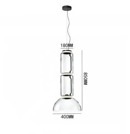 Lampadaire en Verre Lourd - Réplique de Lampe Design Italien Lampa-dia