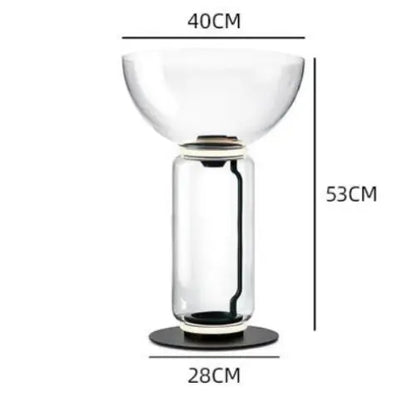 Lampadaire en Verre Lourd - Réplique de Lampe Design Italien Lampa-dia