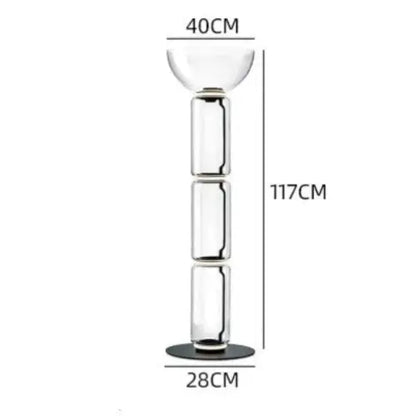 Lampadaire en Verre Lourd - Réplique de Lampe Design Italien Lampa-dia