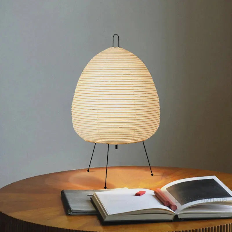 Lampe de Chevet - Traditionnelle Japonaise - Abat-jour en Papier de Riz, LED E27, 3 Couleurs Lampadia