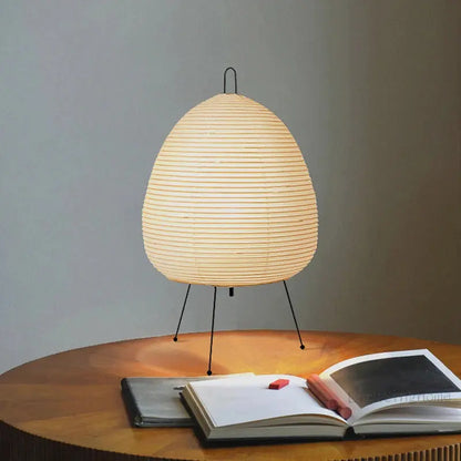 Lampe de Chevet - Traditionnelle Japonaise - Abat-jour en Papier de Riz, LED E27, 3 Couleurs Lampadia