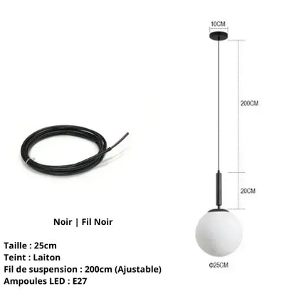 Lampe de Chevet "Perle de Lumière" - Élégance et pureté nordique Lampa-dia