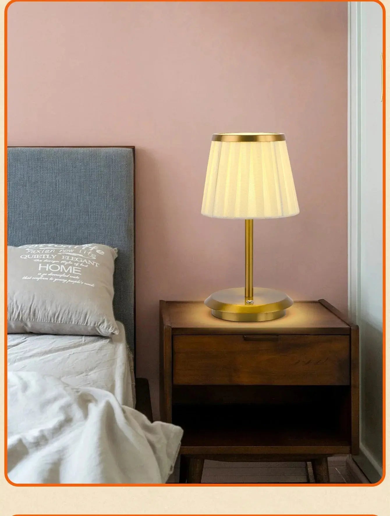 Lampe de chevet - Abat-jour Plissé Lampa-dia