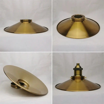 Lampe de chevet - Abat-jour de Lampe en Métal Industriel (Laiton Antique, Diverses Finitions, Trou de 42mm) Lampadia