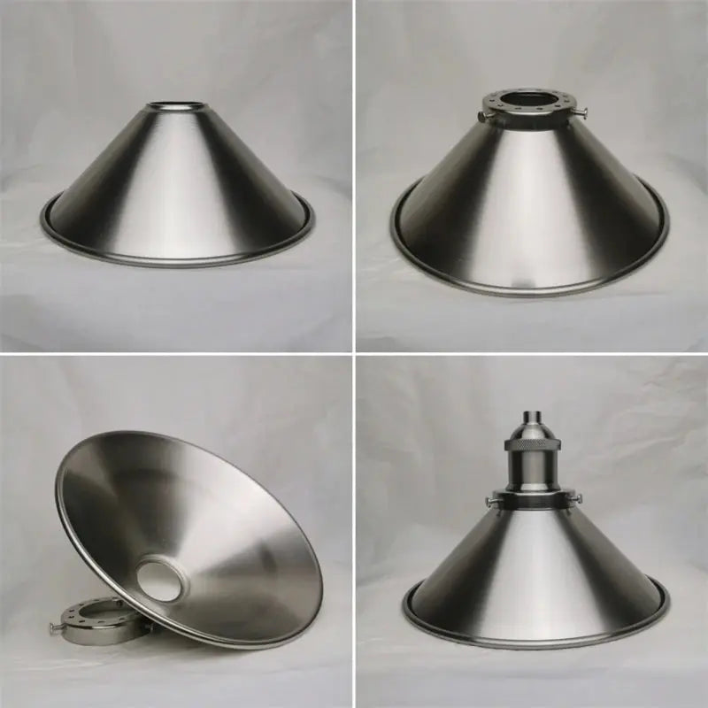 Lampe de chevet - Abat-jour de Lampe en Métal Industriel (Laiton Antique, Diverses Finitions, Trou de 42mm) Lampadia