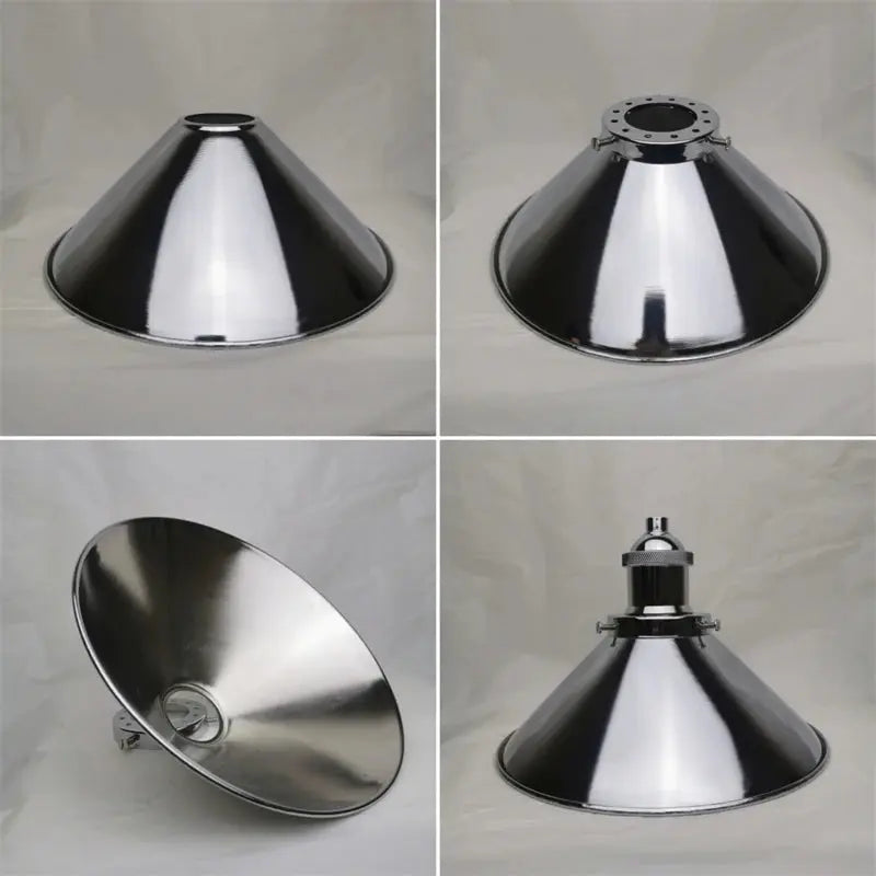 Lampe de chevet - Abat-jour de Lampe en Métal Industriel (Laiton Antique, Diverses Finitions, Trou de 42mm) Lampadia