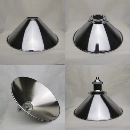 Lampe de chevet - Abat-jour de Lampe en Métal Industriel (Laiton Antique, Diverses Finitions, Trou de 42mm) Lampadia