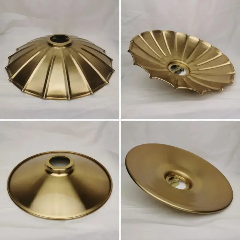 Lampe de chevet - Abat-jour de Lampe en Métal Industriel (Laiton Antique, Diverses Finitions, Trou de 42mm) Lampadia