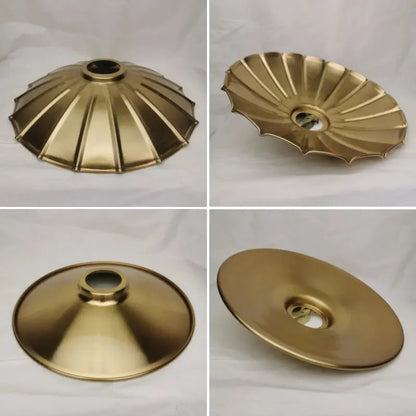 Lampe de chevet - Abat-jour de Lampe en Métal Industriel (Laiton Antique, Diverses Finitions, Trou de 42mm) Lampadia
