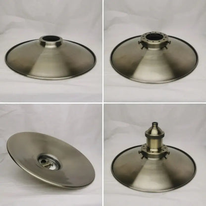 Lampe de chevet - Abat-jour de Lampe en Métal Industriel (Laiton Antique, Diverses Finitions, Trou de 42mm) Lampadia
